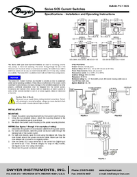 Thumbnail of document Manual - Series SCS Current Switch